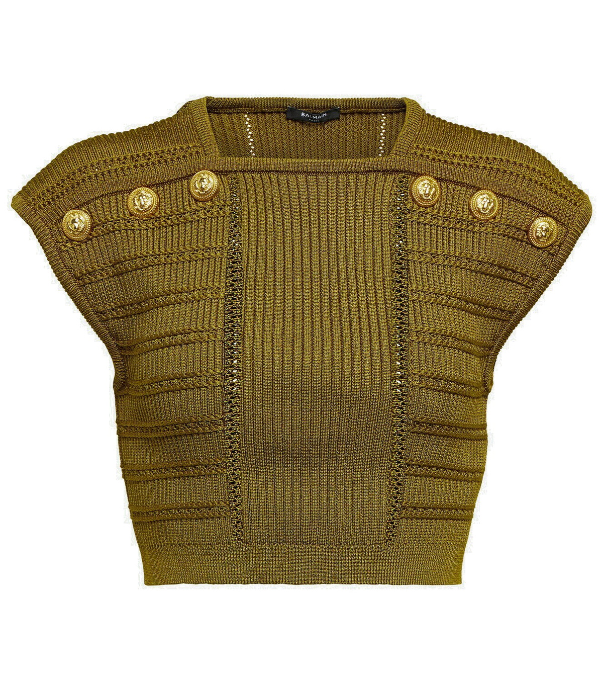 Balmain Women Wool Crop Top