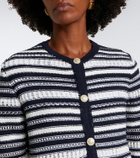 Veronica Beard Bellingham striped cotton cardigan