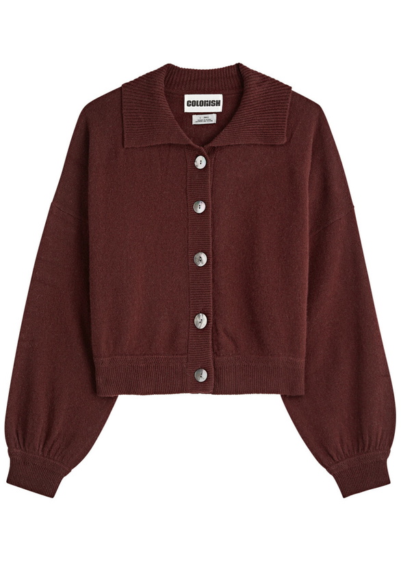 Photo: Crush Cashmere Lennon Cashmere Cardigan Burgundy