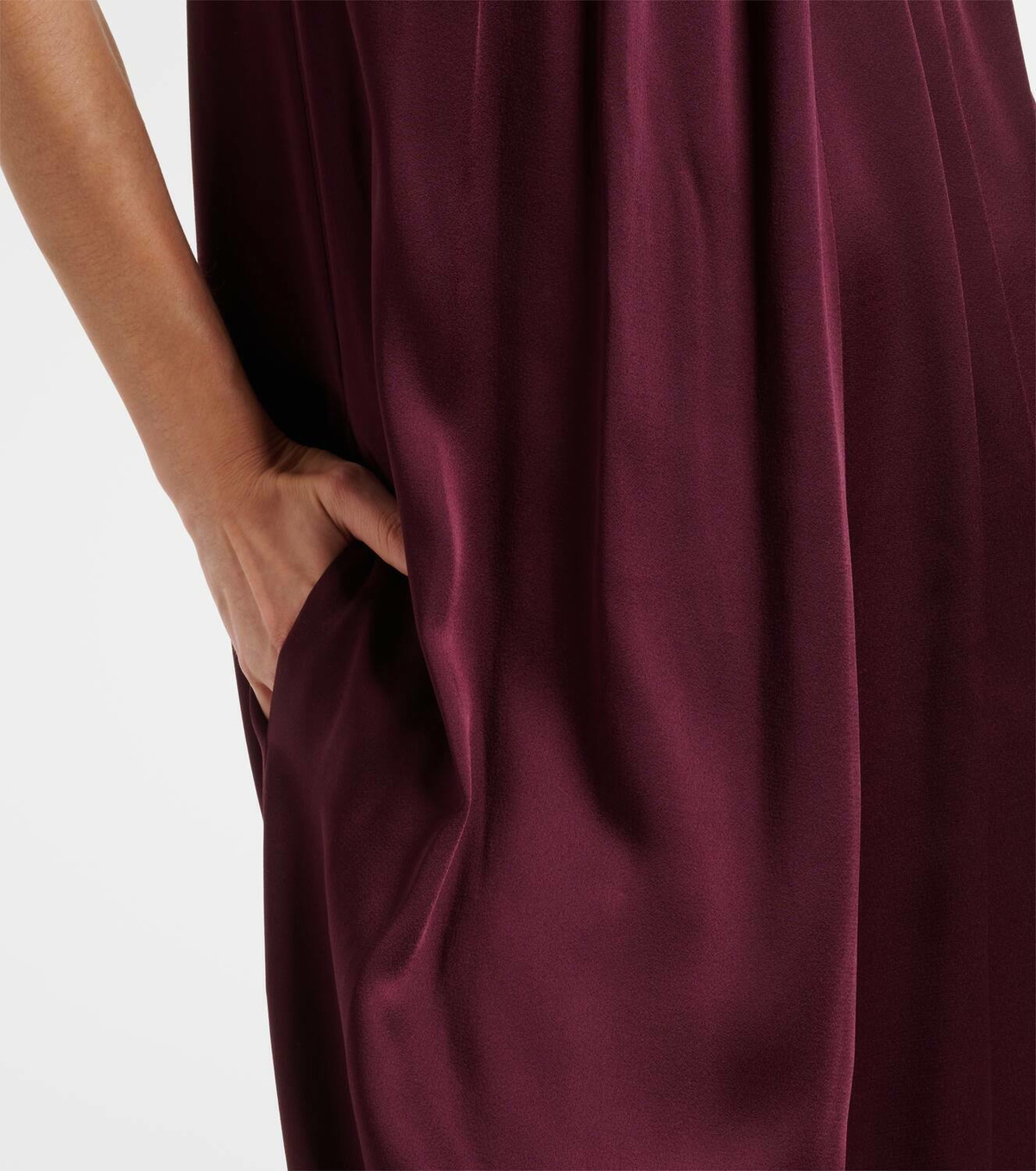 Stella McCartney Embellished halterneck satin jumpsuit