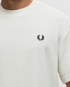 Fred Perry Relaxed Towelling T Shirt White Shortsleeves