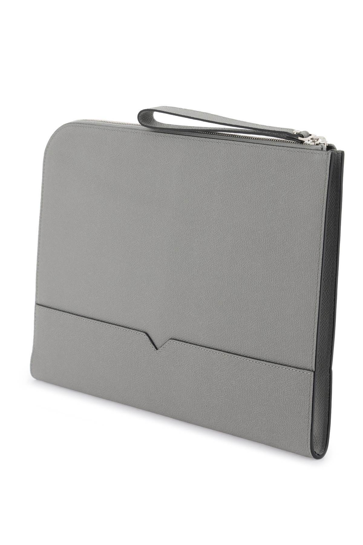 VALEXTRA leather document holder Grey
