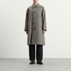 Kaptain Sunshine Men's Cotton Mock Twist Umbrella Coat in Charcoal