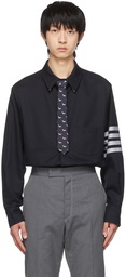 Thom Browne Navy Twill 4-Bar Jacket