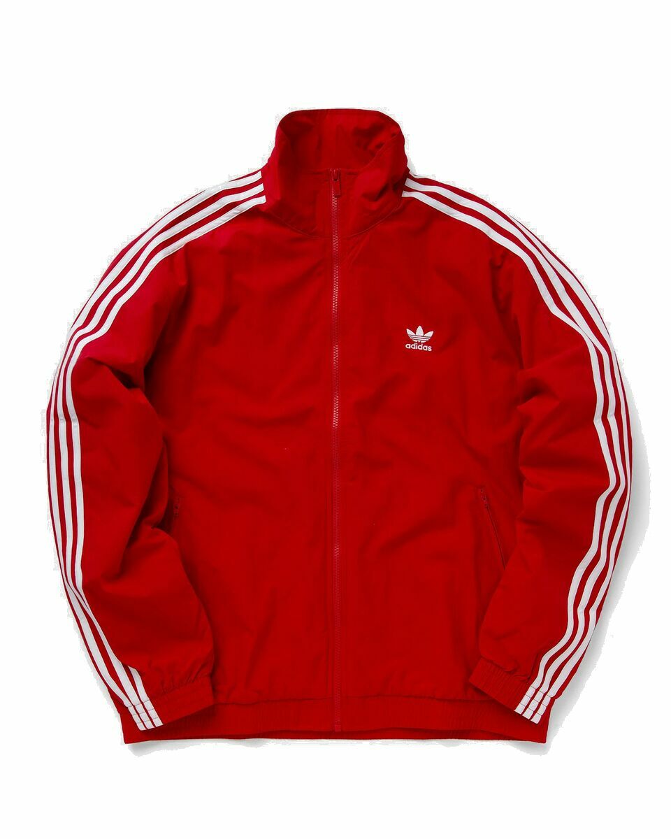 Photo: Adidas Woven Firebird Track Top Red/White - Mens - Track Jackets/Zippers