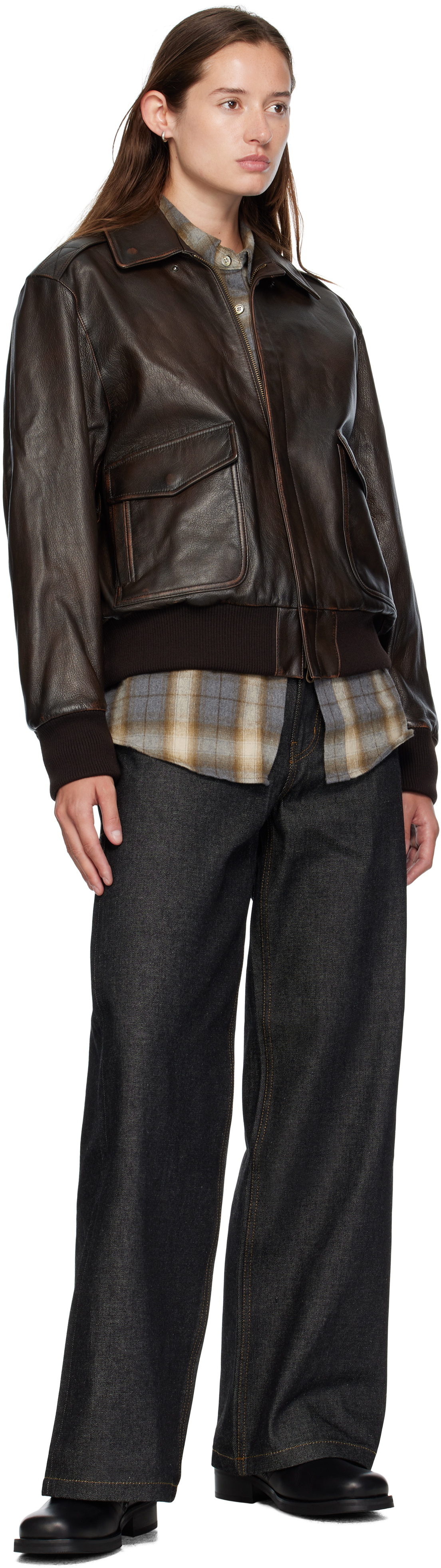COOR Brown A2 Leather Jacket