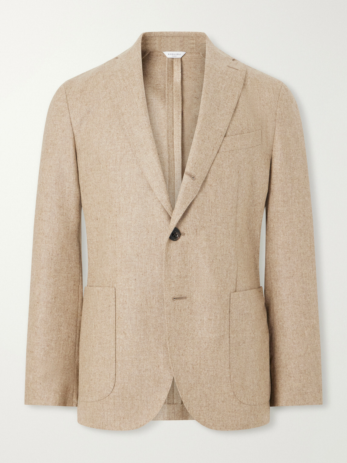 Boglioli - Virgin Wool-Flannel Suit Jacket - Natural