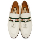 Gucci Off-White Interlocking G Loafers