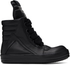 Rick Owens Black Jumbo Laced Geobasket Sneakers