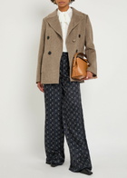 Tory Burch Wool-twill Jacket Light Brown