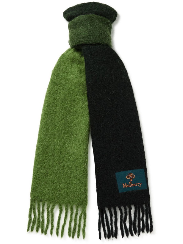 Photo: Mulberry - Fringed Ombré Knitted Scarf