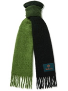 Mulberry - Fringed Ombré Knitted Scarf
