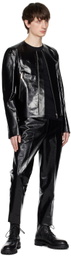 SAPIO Black Vitellino Leather Pants