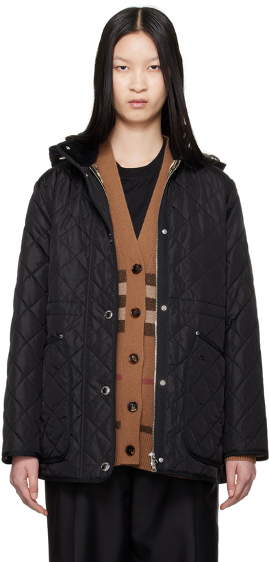 Photo: Burberry Black Nylon Quilted Jacket
