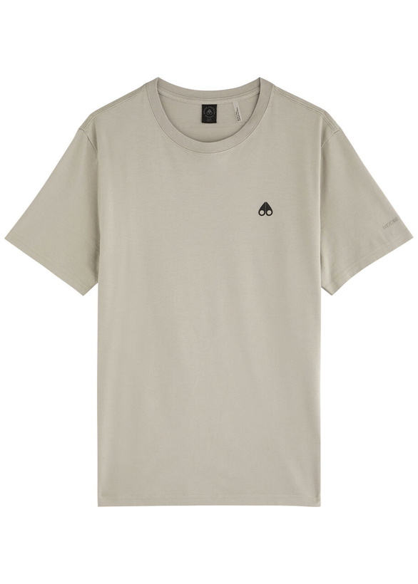 Photo: Moose Knuckles Satellite Logo Cotton T-shirt Light Grey