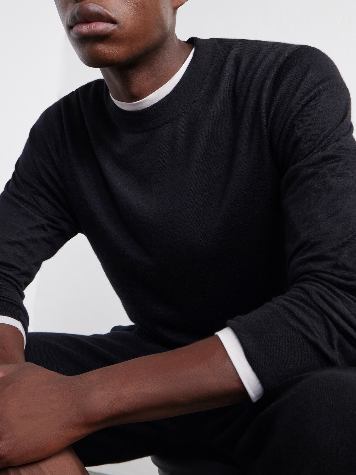Mr P. - Cashmere and Silk-Blend Sweater - Black