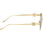 LOEWE Gold Anagram Hexagonal Sunglasses