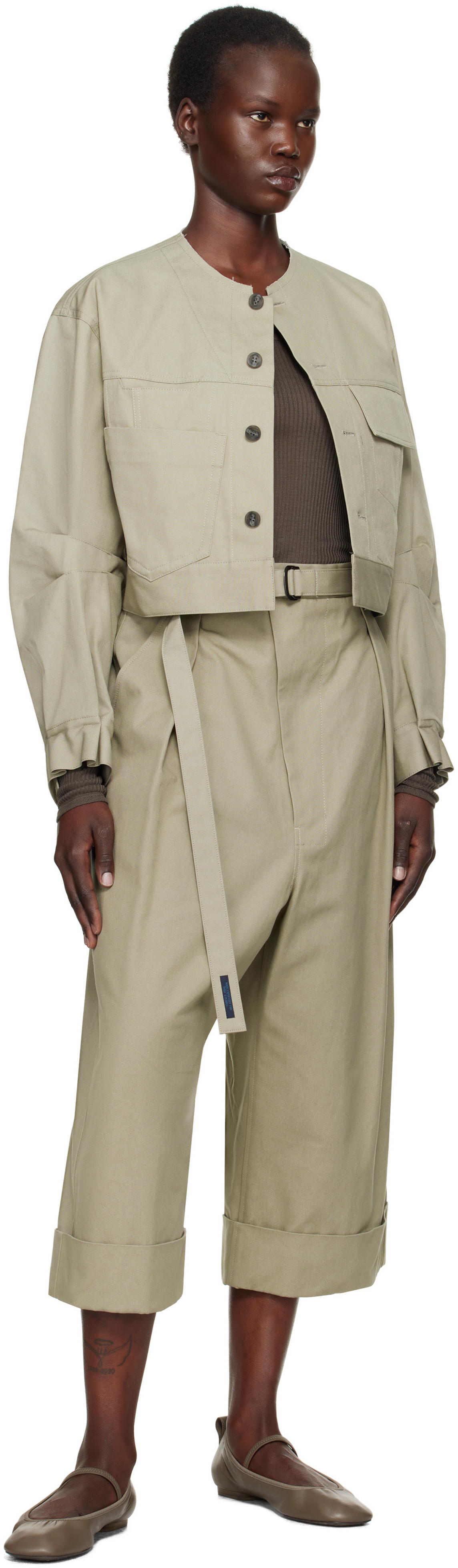 YOHJI YAMAMOTO Taupe R-Multi Pocket Jacket