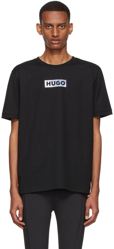 Photo: Hugo Black Cotton Graphic T-Shirt
