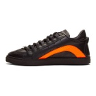 Dsquared2 Black and Orange Fluo Sneakers