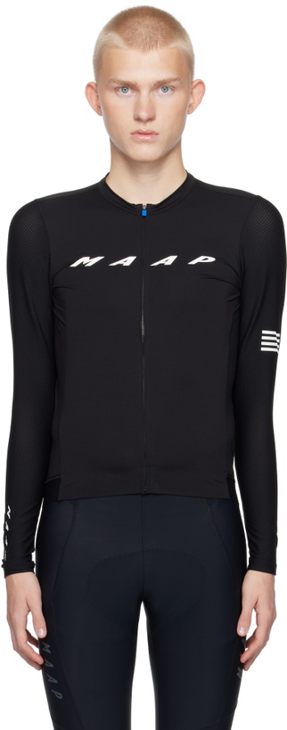 Photo: MAAP Black Evade Pro Base LS Jersey 2.0 T-shirt