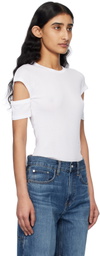Helmut Lang White Slim Logo T-shirt