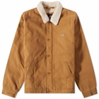 Dickies Men's Sherpa Lined Deck Jacket in Stonewashed Brown Duck