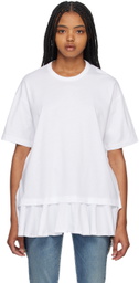 Comme des Garçons Shirt White Ruffled T-Shirt