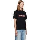 Versace Black Printed Cotton Jersey Regular T-shirt