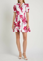 Rebecca Vallance Damask Floral-print Stretch-cotton Mini Dress Multicoloured