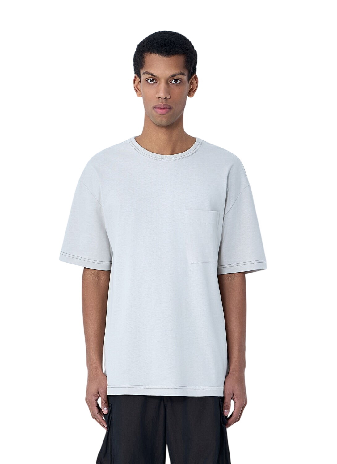 Lemaire Black Chintz Stand Collar Shirt Lemaire