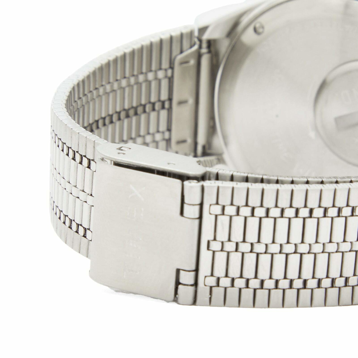 END. x Timex Men's Q Series ‘Warp’ Watch in Stainless Steel/Grey