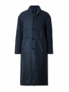 Kiton - Herringbone Virgin Wool, Cashmere and Silk-Blend Overcoat - Blue