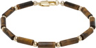 éliou SSENSE Exclusive Brown & Gold Felix Bracelet