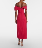 Rachel Gilbert Gale draped off-shoulder cocktail dress