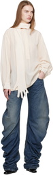 Jean Paul Gaultier Off-White Glove Detail Blouse