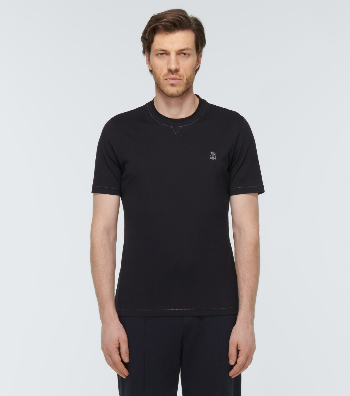 Brunello Cucinelli - Logo cotton jersey T-shirt Brunello Cucinelli