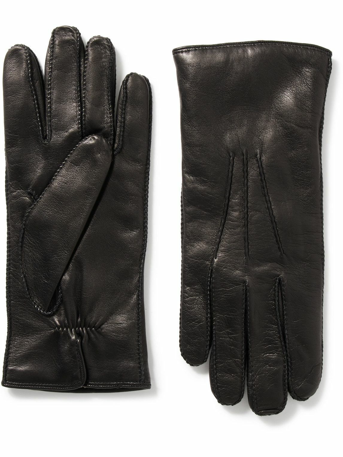 Loro Piana - Harris Leather Gloves - Black