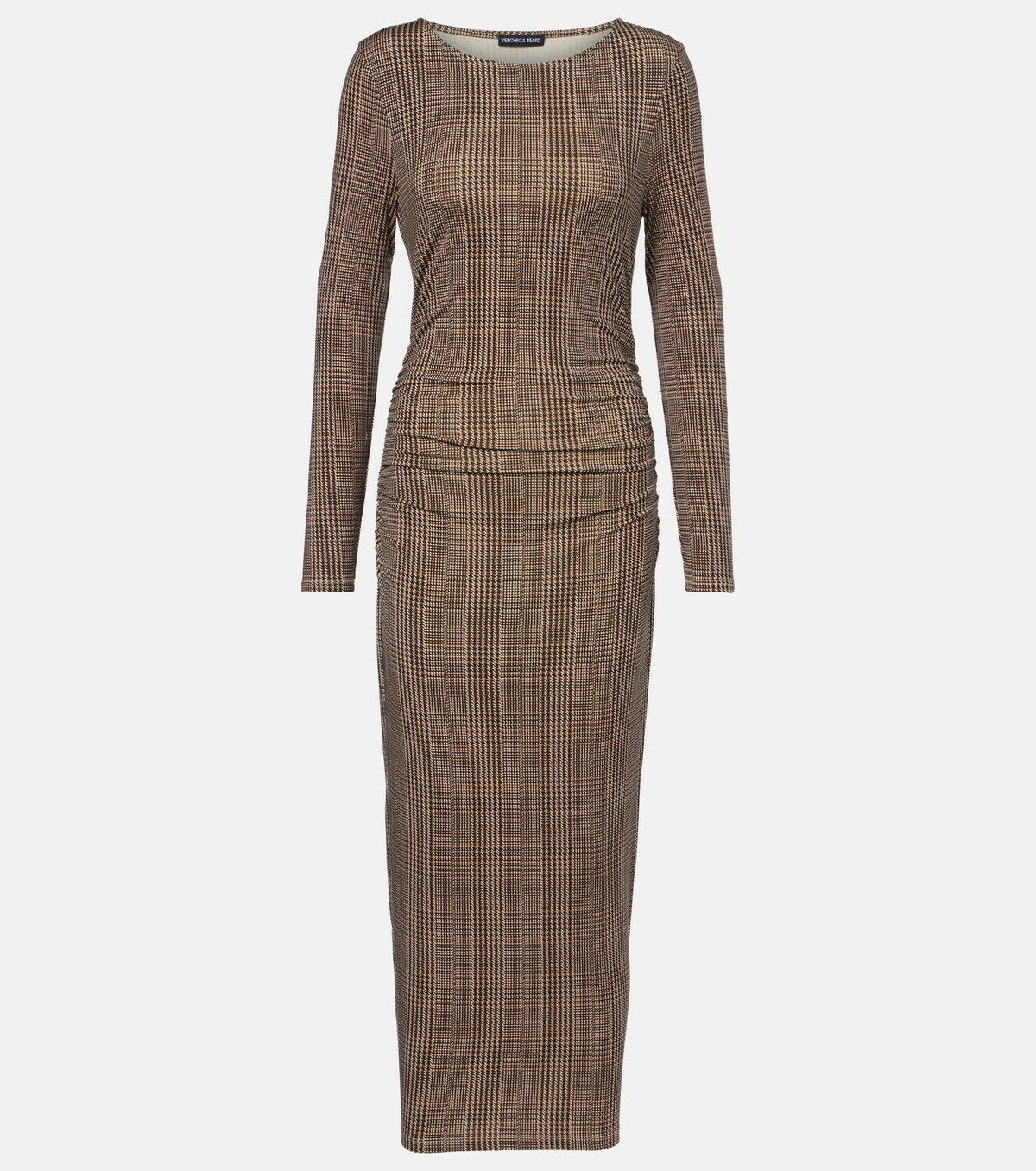 Veronica Beard Charissa houndstooth jersey maxi dress