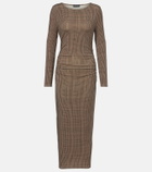 Veronica Beard Charissa houndstooth jersey maxi dress