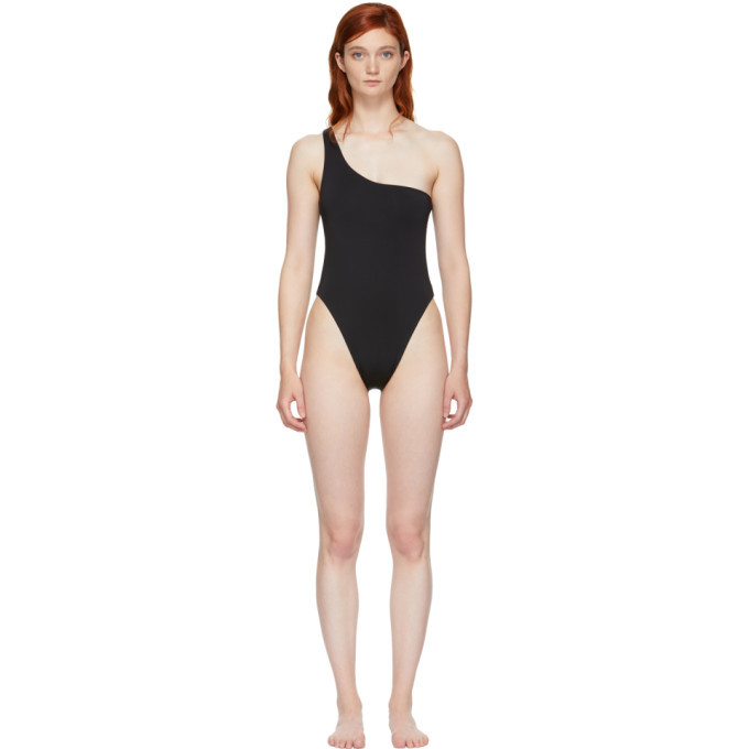Myraswim Black Rhoades Single-Shoulder Swimsuit