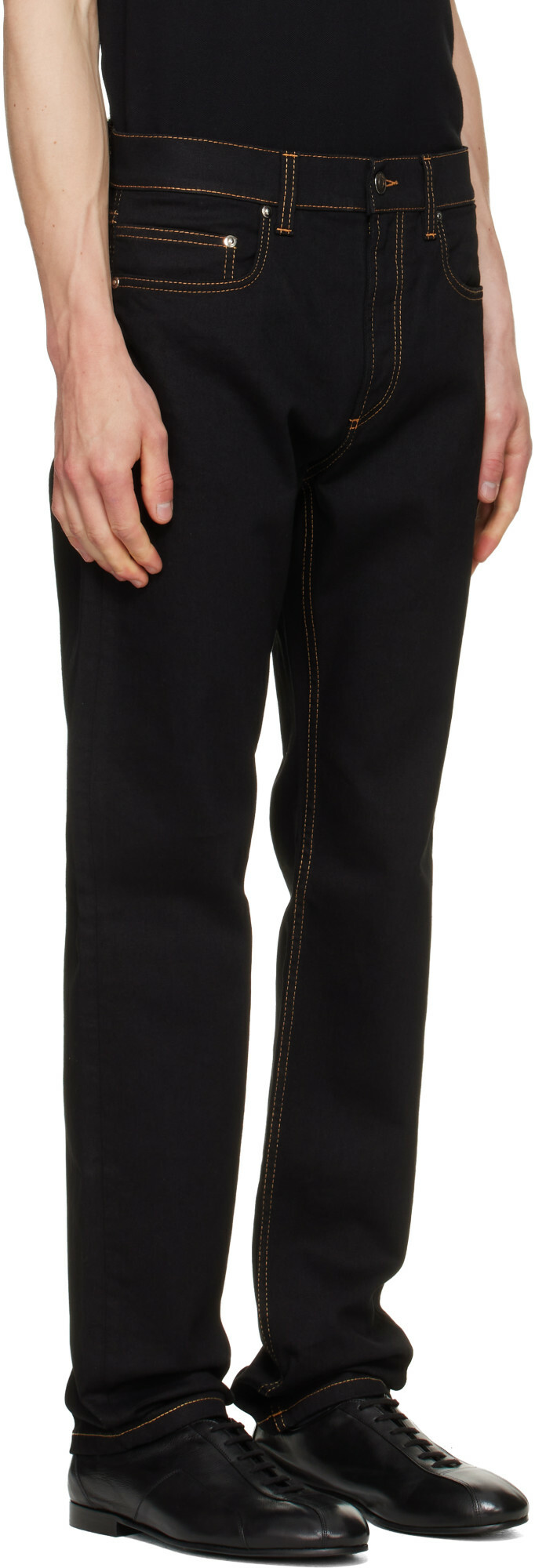 Versace Black Tapered Jeans
