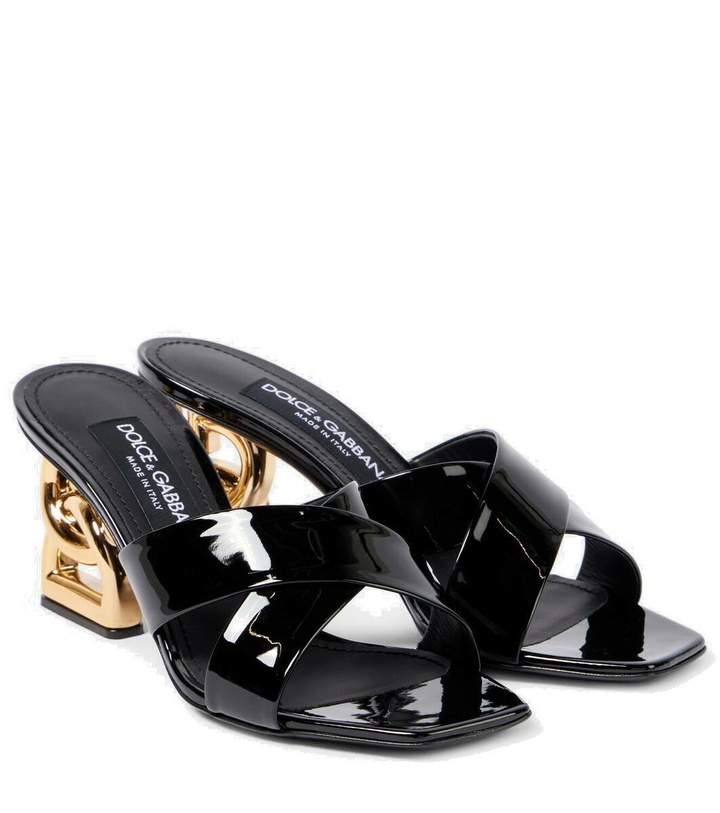 Photo: Dolce&Gabbana DG patent leather mules