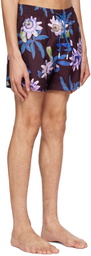 BOSS Purple Piranha Swim Shorts