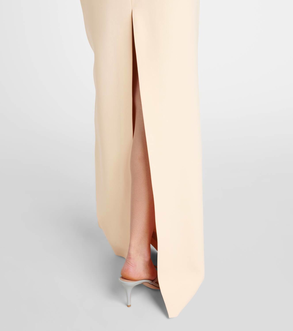 David Koma Sequined cady and mesh corset gown
