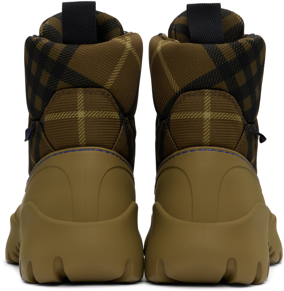 Burberry Khaki Check Scoot Trek Boots