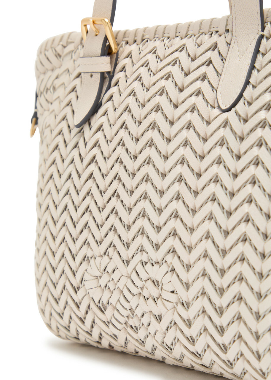 Anya Hindmarch The Neeson Small Woven Leather Tote - Off White - One Size
