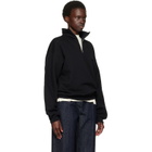 JACQUEMUS Black 'The Gros Grain' Zipped-Rollneck Sweatshirt