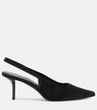 Max Mara Satin slingback pumps