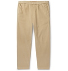 Barena - Sarza Cropped Tapered Stretch-Cotton Corduroy Drawstring Trousers - Men - Sand